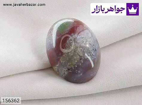 نگین عقیق نگین عقیق خزه ای زیبا با تراش دامله - 156362