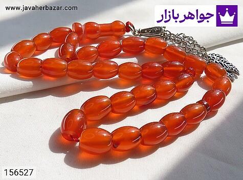 تسبیح عقیق یمنی قرمز 33 دانه تسبیح عقیق یمنی قرمز 33 دانه پرتقالی - 156527