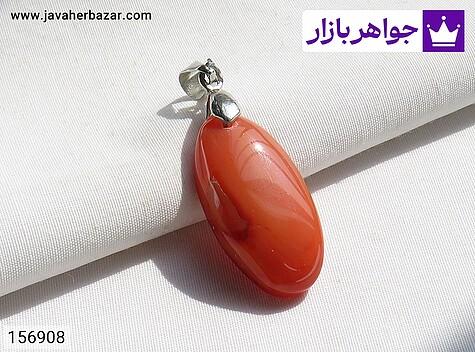 مدال عقیق نارنجی مدال عقیق نارنجی خوش نقش - 156908