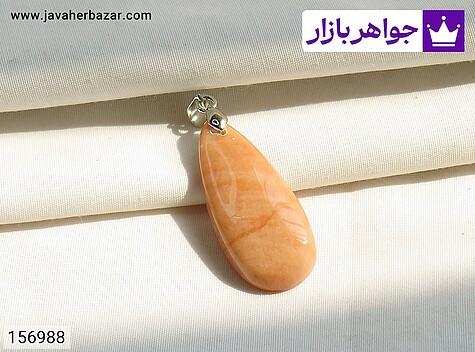 مدال آمازونیت نارنجی خوشرنگ اشکی - 156988