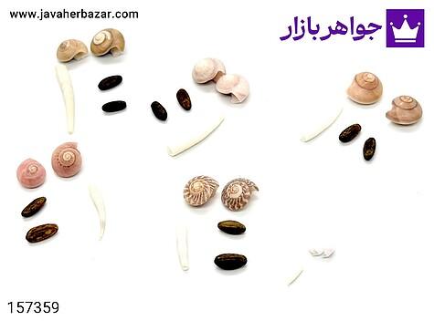نگین صدف مهره مار 5 تایی - 157359