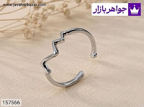 انگشتر نقره زنانه انگشتر نقره طرح ضربان قلب زنانه - 157566