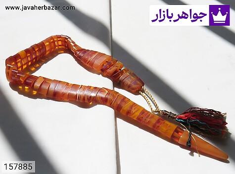 تسبیح سندلوس نارنجی 56 دانه ماری - 157885
