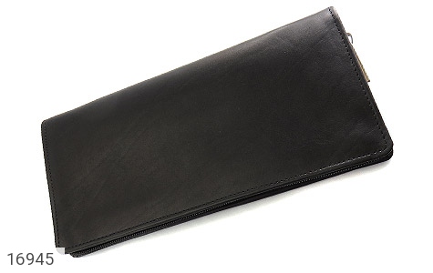 کیف چرم طبیعی دسته چک طرح زیپ دار - 16945