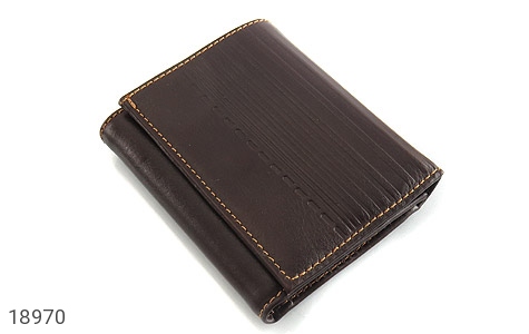 کیف چرم طبیعی قهوه ای تیره طرح جیبی - 18970