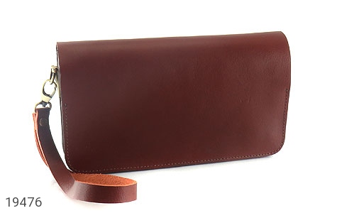 کیف چرم طبیعی دستی طرح کلاسیک خوش رنگ - 19476