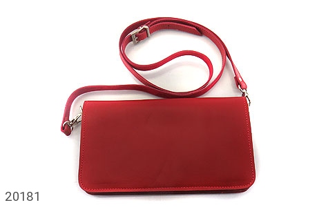 کیف چرم طبیعی دستی یا دوشی قرمز لوکس زنانه دست ساز - 20181