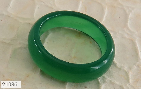 انگشتر عقیق سبز حلقه رینگ سنگی - 21036