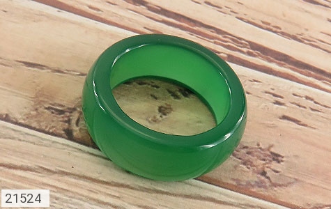 انگشتر عقیق سبز حلقه سنگی - 21524