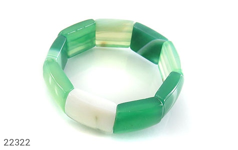 دستبند عقیق سبز زنانه - 22322