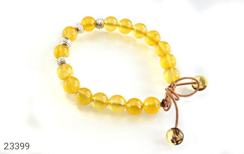 دستبند جید زرد جذاب زنانه - 23399