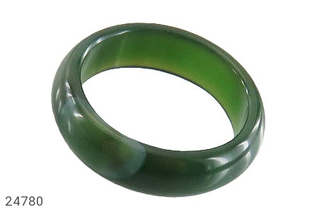 انگشتر عقیق سبز حلقه سنگی - 24780