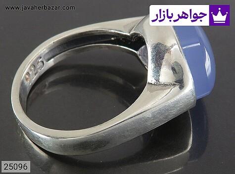 انگشتر عقیق یمنی مردانه انگشتر نقره عقیق یمنی کبود درشت مردانه - 25096