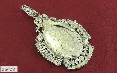 مدال نقره اونس طرح طلای قدیمی سایز درشت - 25423