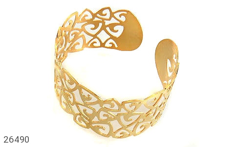 دستبند نقره طلائی طرح عشق زنانه - 26490