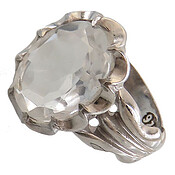 انگشتر نقره در نجف الماس تراش مردانه