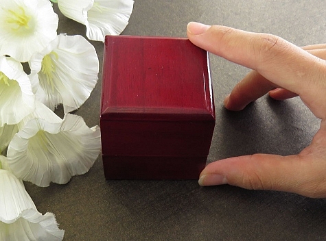 جعبه جواهر انگشتری چوبی - 30086