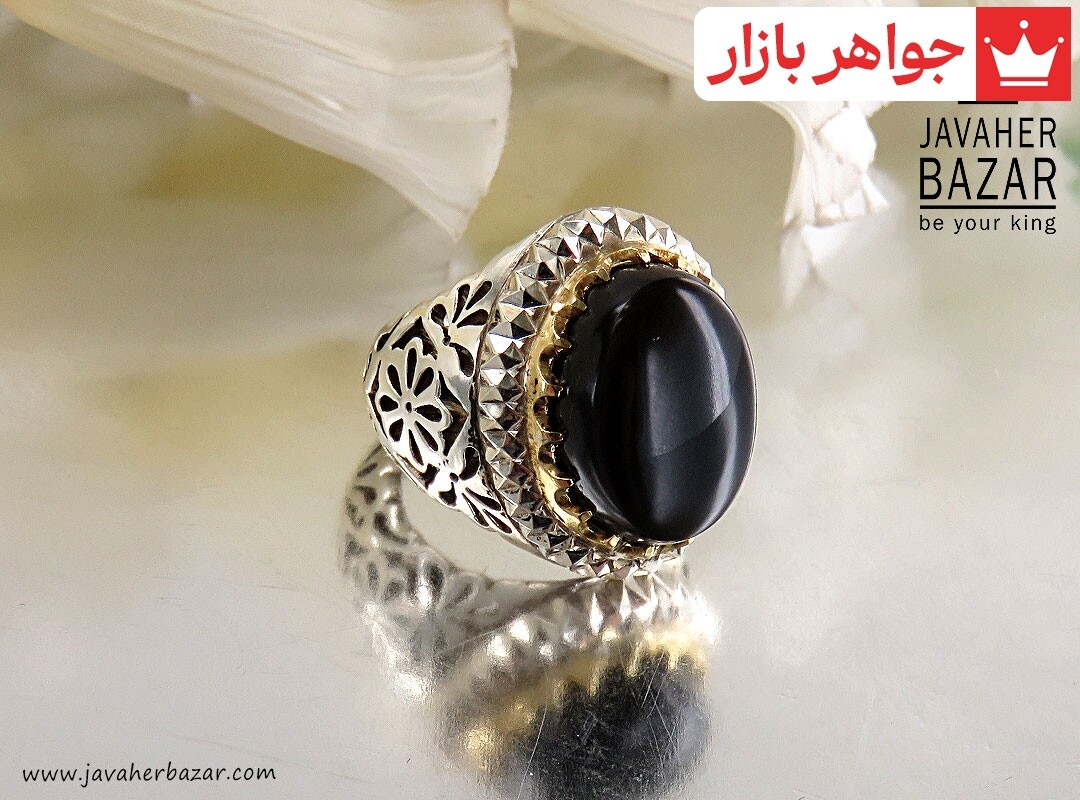 انگشتر نقره انیکس درشت و سلطنتی مردانه دست ساز