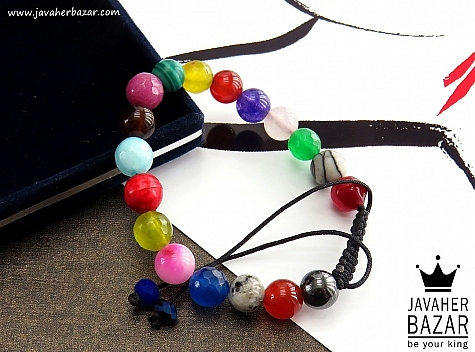 دستبند چندنگین طرح شادی خوش رنگ زنانه - 31040