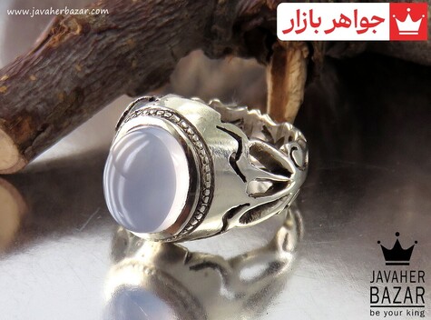 انگشتر نقره عقیق یمنی شاهانه مردانه دست ساز - 31248