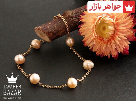 دستبند نقره مروارید پرنسسی زنانه - 31912