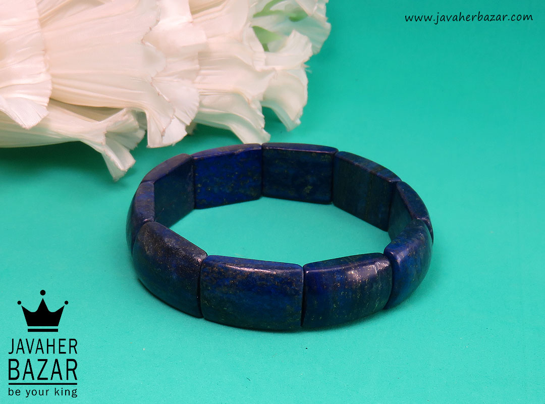 دستبند لاجورد آبی زیبا زنانه
