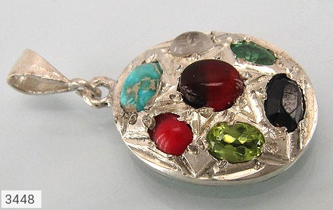 آویز چندنگین معدنی مرغوب طرح بیضی - 3448