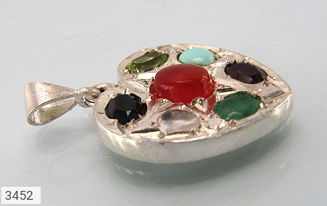 آویز چندنگین معدنی مرغوب طرح قلب - 3452