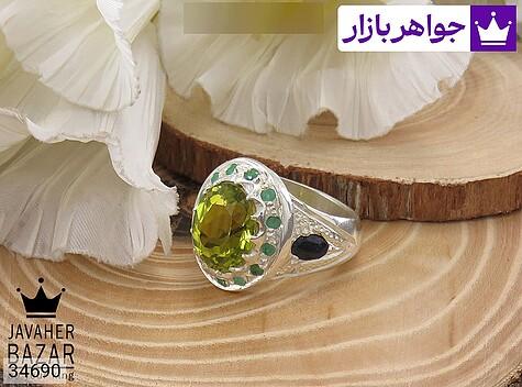 انگشتر نقره الکساندریت زولتانایت و یاقوت و زمرد زامبیا اشرافی مردانه دست ساز - 34690