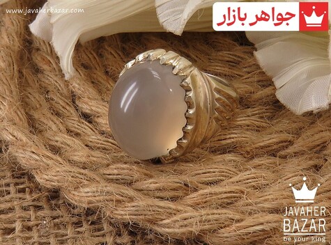انگشتر نقره عقیق یمنی شاهانه مردانه دست ساز
