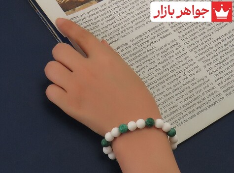 دستبند سنگی جید و انیکس طرح شیدا زنانه - 37574