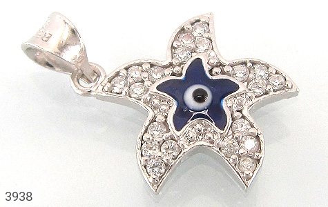 مدال نقره چشم زخم طرح ستاره - 3938