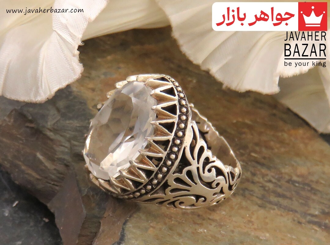 انگشتر نقره در نجف شاهانه مردانه دست ساز