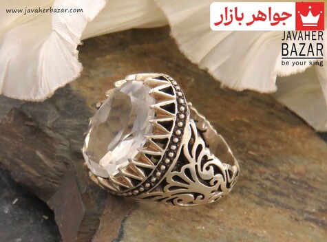 انگشتر نقره در نجف شاهانه مردانه دست ساز - 39616