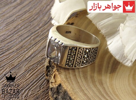 انگشتر نقره اسپرت مردانه - 39772