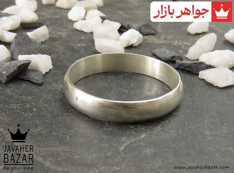 حلقه ازدواج نقره رینگی مردانه دست ساز - 40386