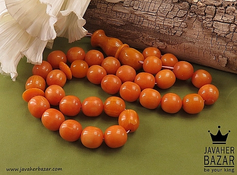 تسبیح سندلوس آلمان نارنجی 33 دانه ارزشمند - 40397