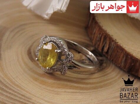 انگشتر نقره یاقوت آفریقایی طرح نازنین زنانه - 40464