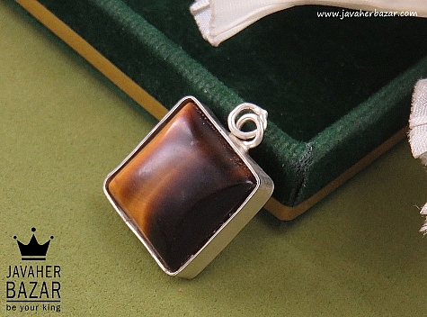 گردنبند نقره چشم ببر دست ساز - 41028