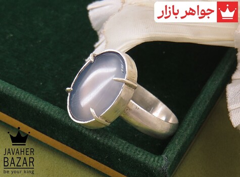 انگشتر نقره عقیق درشت زنانه دست ساز