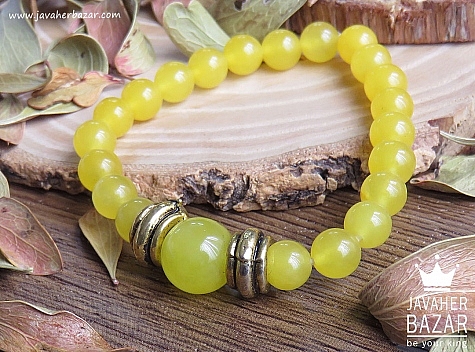 دستبند جید زرد زنانه - 42226