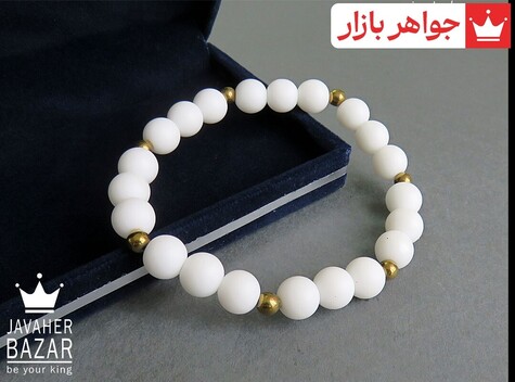 دستبند سنگی انیکس و حدید زنانه - 44948