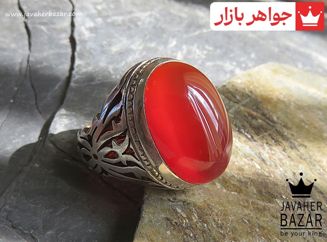 تصویر عکس خرید ، قیمت و خواص انگشتر عقیق خراسان مردانه اصل