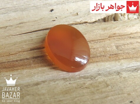 نگین عقیق یمنی نارنجی شرف الشمس سایز کوچک - 47961
