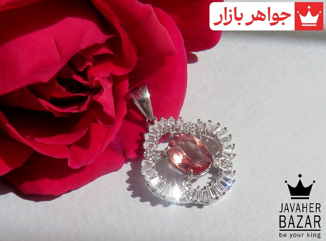 گردنبند نقره الکساندریت زولتانایت طرح غزل