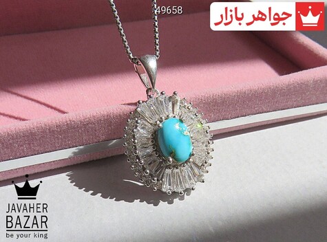 مدال نقره فیروزه نیشابوری طرح نازگل - 49658