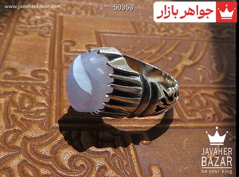 انگشتر نقره عقیق یمنی طرح آراد مردانه - 50353