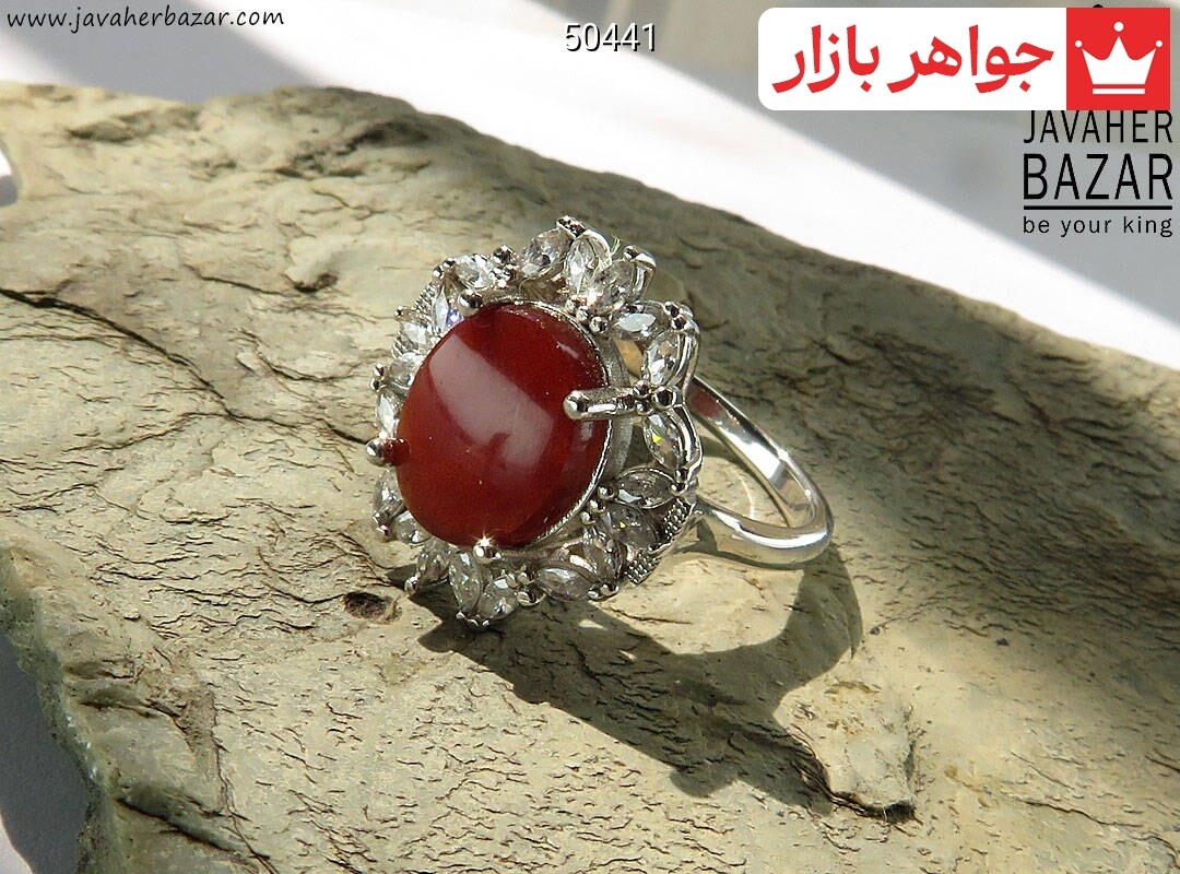 تصویر عکس خرید ، قیمت و خواص انگشتر عقیق سرخ قرمز زنانه اصل