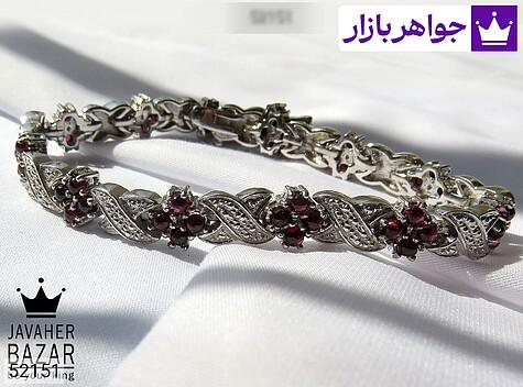 دستبند یاقوت دستبند نقره یاقوت سیلان طرح نگار زنانه - 52151