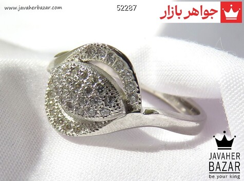 انگشتر نقره طرح شمیم زنانه - 52287